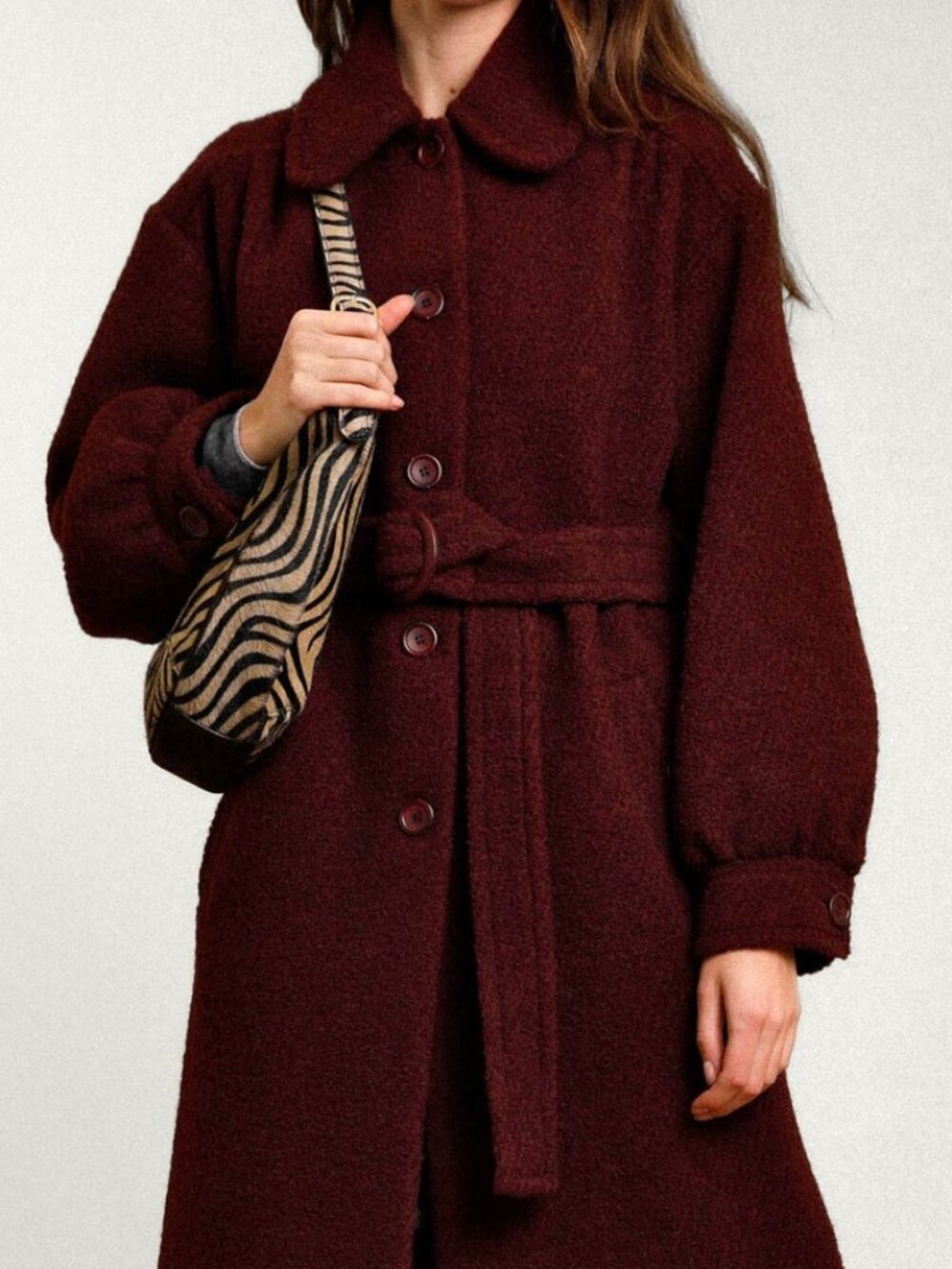 ISO Rouje Gerard Coat in Burgundy